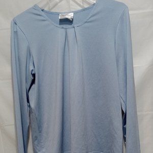 Stephanie by Crystal Women's Long Sleeved Shirt Light Blue Small Strachey